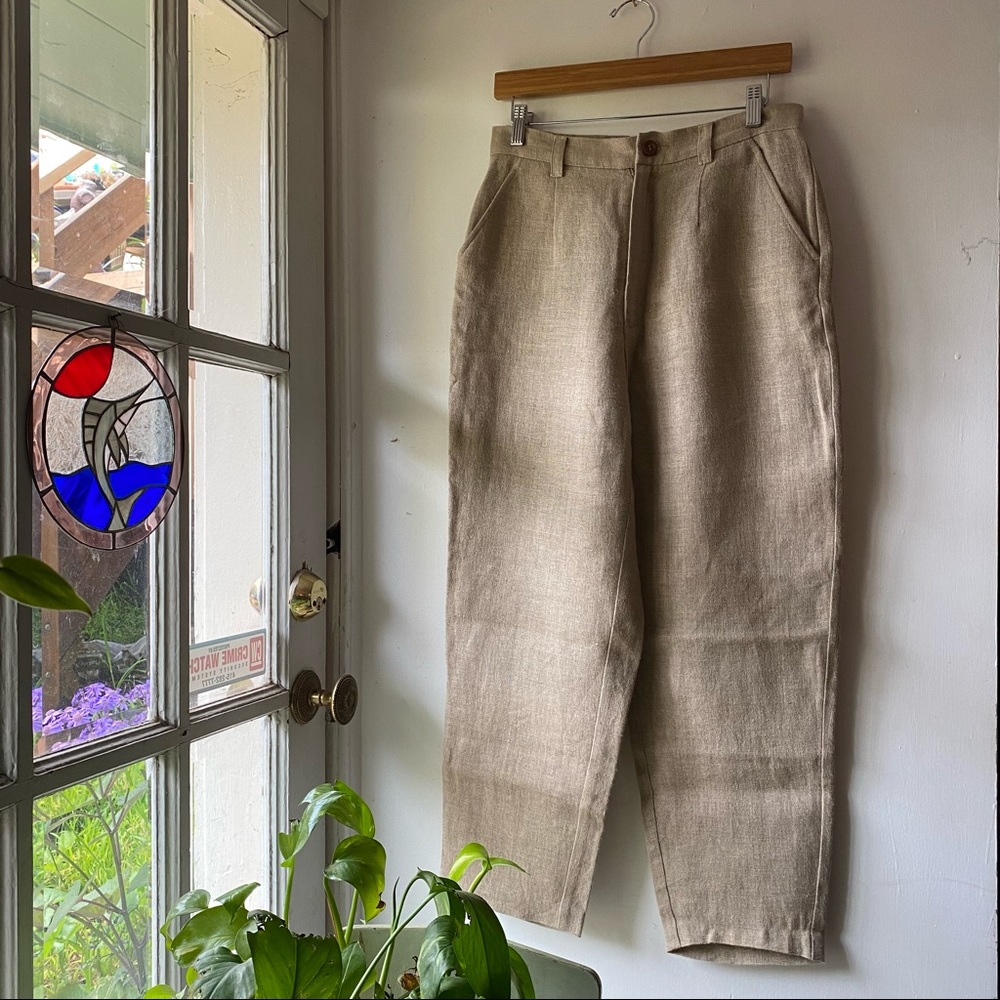 {Gap} Vintage “Natural” Linen Trousers
